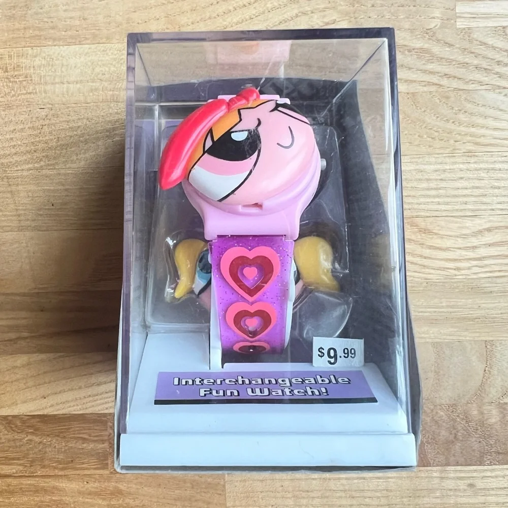 Vintage Cartoon Network the Powerpuff girls interchangeable heads digital watch
